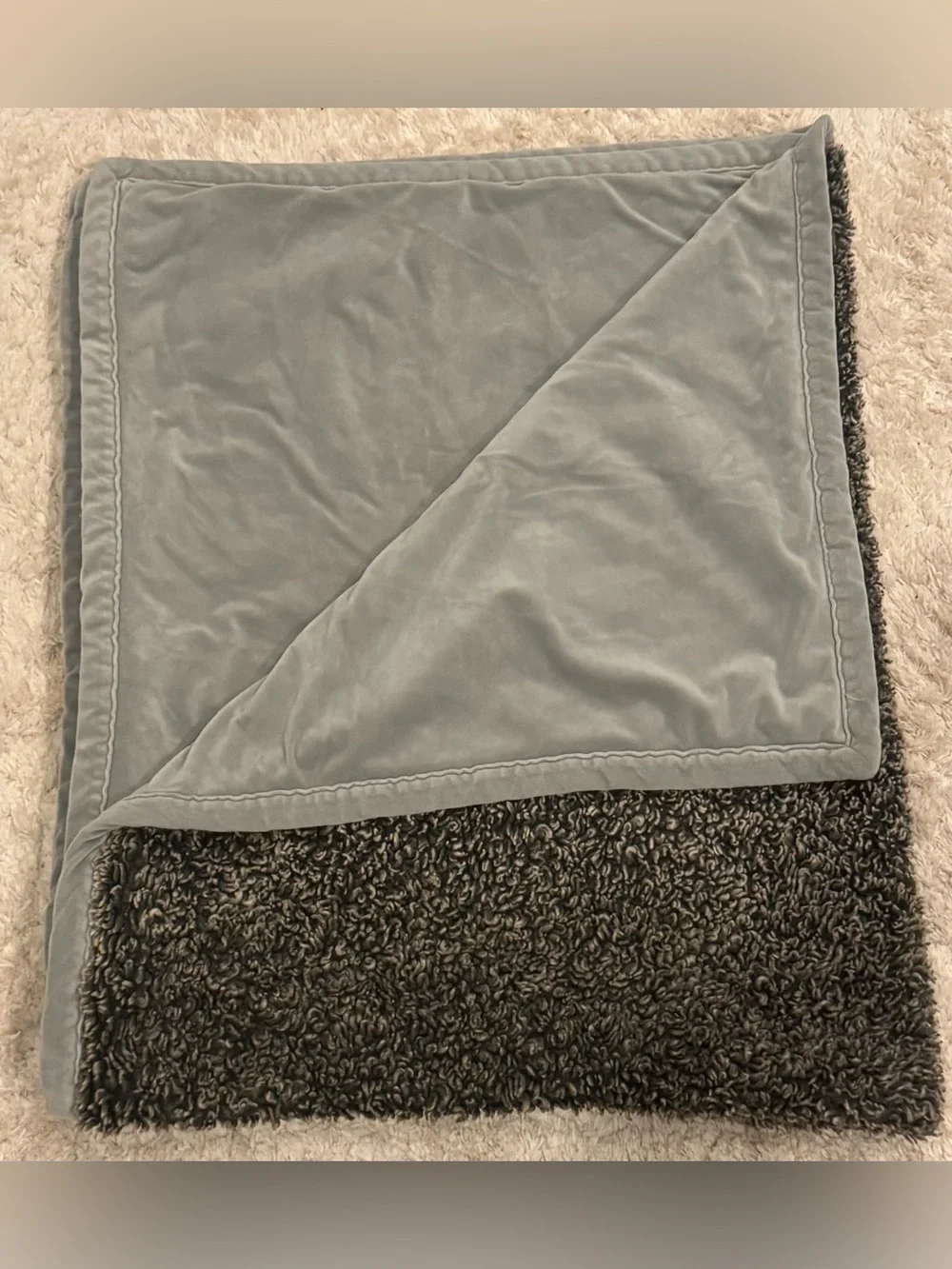 Pottery Barn Large/Oversized Throw Blanket in Gray Color